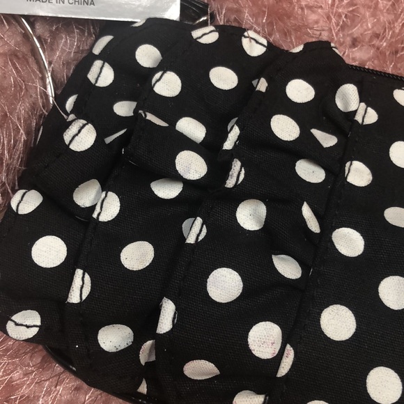 Black with white polka dots wrist purse - Picture 3 of 7